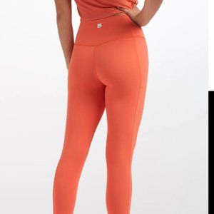 Vuori High-Waist Leggings in Coral Orange